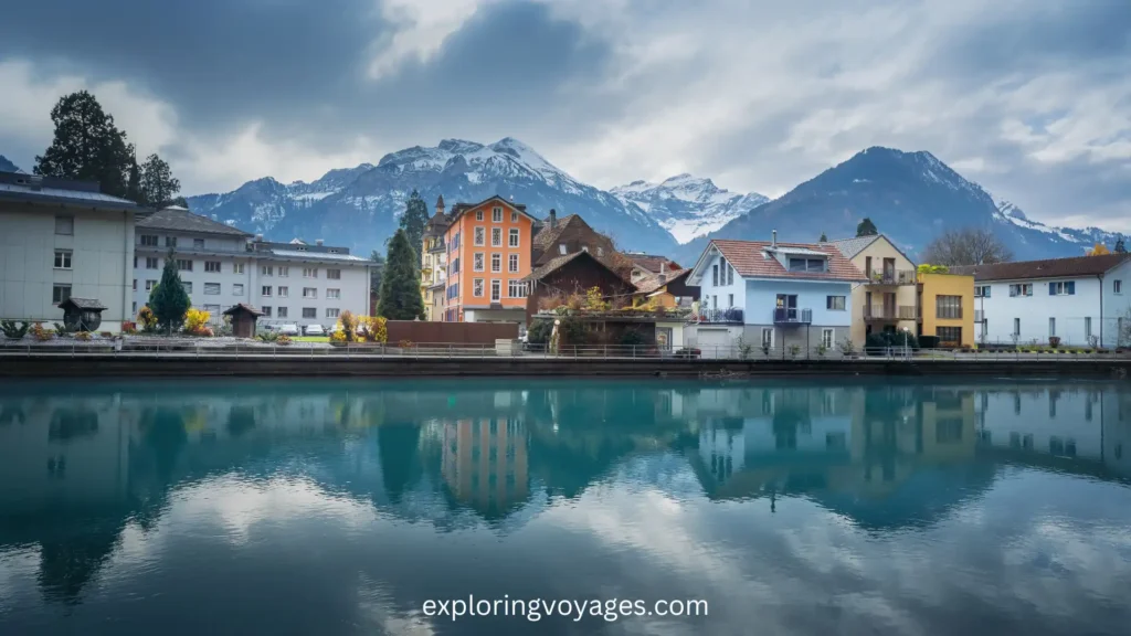 Interlaken, Beautiful places in Switzerland in winter